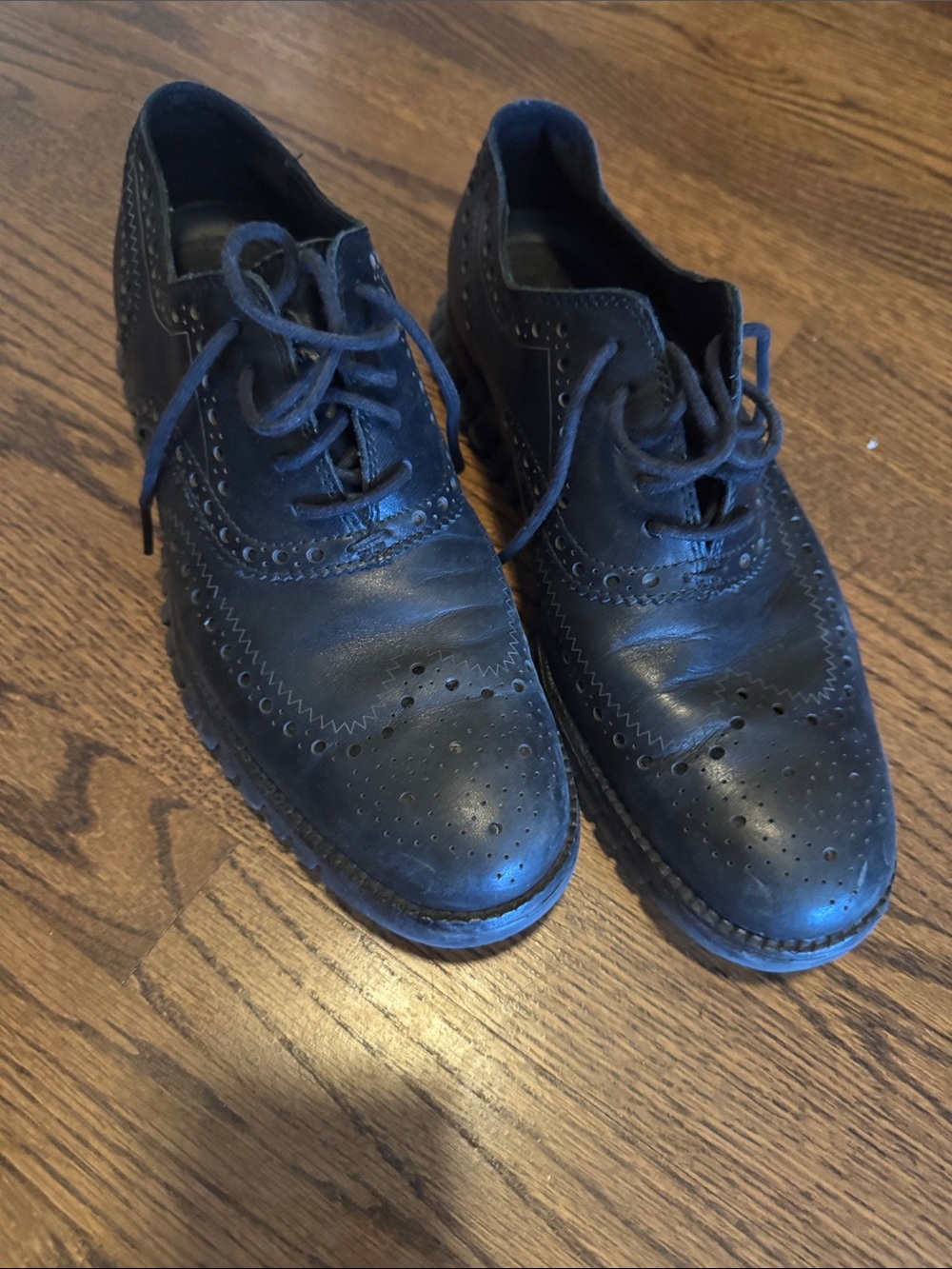 Cole Haan Zero Grand Classic Men’s Black Leather Wingtip Oxford Shoes